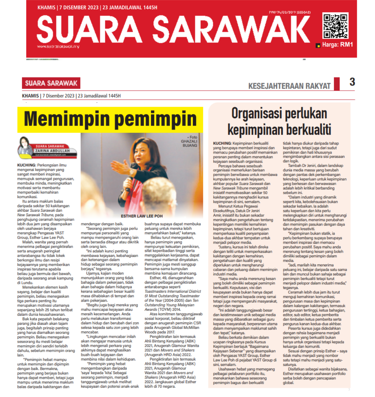 2023-12-07 Suara Sarawak Leadership Course