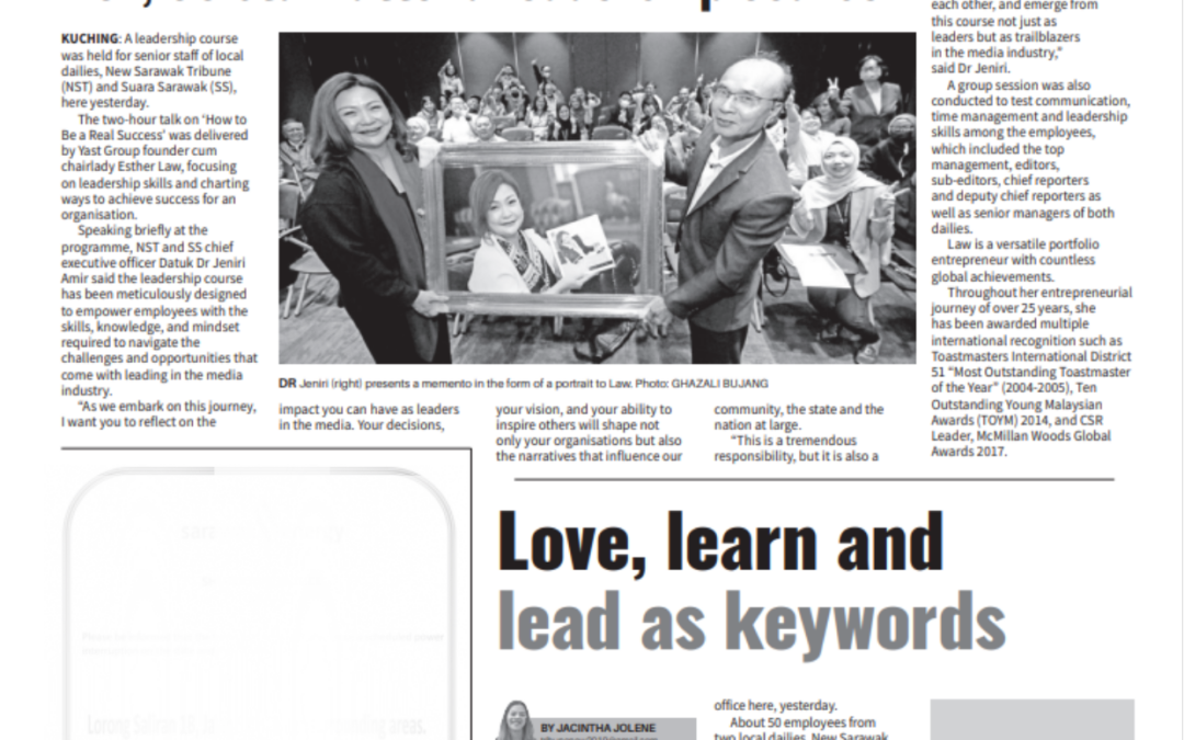 2023-12-07 New Sarawak Tribune NST, SS Staff attend Leadership Course